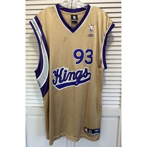 Reebok NBA Sacramento Kings Logo‎ Jersey Tank #93 Artest Size XL Gold/Purple